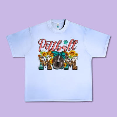 Pittbull Mom Urban Heavy Tee Designed By Artiststas