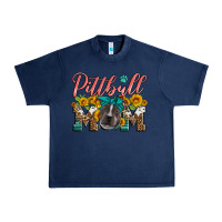 Navy pittbull mom Urban Heavy Tee - Artiststas