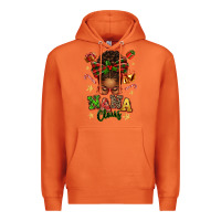 Carrot Nana Claus Afro Messy Bun Premium Hoodie - texasbilliewilder
