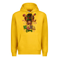 Lemon Nana Claus Afro Messy Bun Premium Hoodie - texasbilliewilder