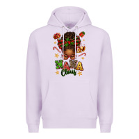 Lilac Nana Claus Afro Messy Bun Premium Hoodie - texasbilliewilder