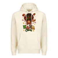 Tofu Nana Claus Afro Messy Bun Premium Hoodie - texasbilliewilder