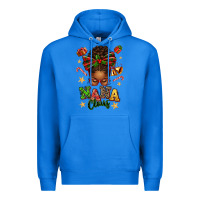 True Royal Nana Claus Afro Messy Bun Premium Hoodie - texasbilliewilder