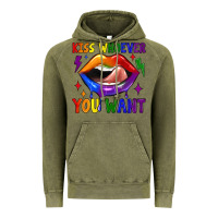 Vintage Olive kiss whoever you want Vintage Hoodie - JahusDesignShop