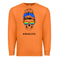 Carrot Blue Glitter Rainbow Mom Skull Premium Sweatshirt - Bettercallsaul