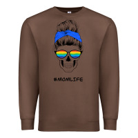 Chestnut Blue Glitter Rainbow Mom Skull Premium Sweatshirt - Bettercallsaul
