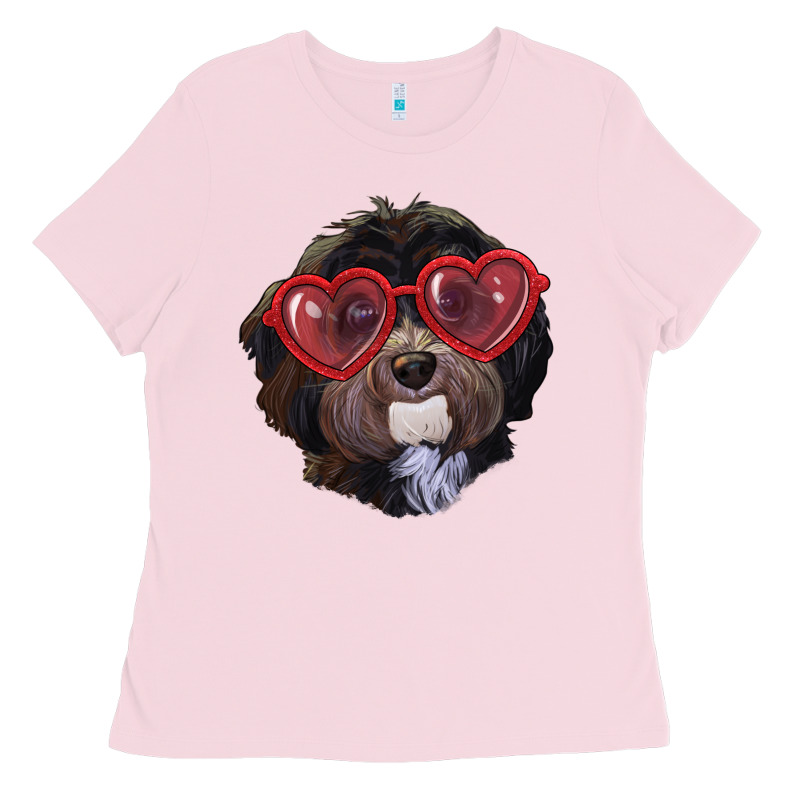 Havanese Dog With Love Glasses Ladies Tee by RanaPortraitStore | Teevron