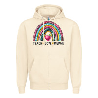 Sandshell rainbow teach love inspire Zipper Hoodie - NancyCooperArtShop
