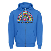 True Royal rainbow teach love inspire Zipper Hoodie - NancyCooperArtShop