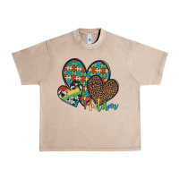 French Oak autism hearts leopard cowhide Urban Heavy Tee - Artiststas