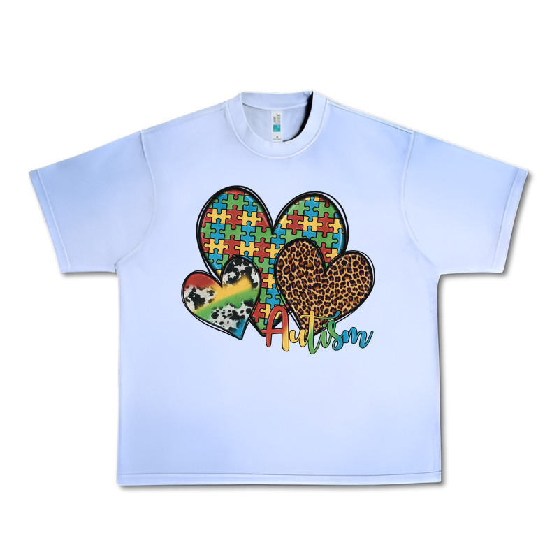 Autism Hearts Leopard Cowhide Urban Heavy Tee by Artiststas | Teevron
