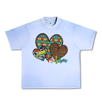 Grape Ice autism hearts leopard cowhide Urban Heavy Tee - Artiststas