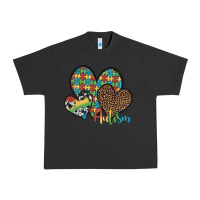 Pigment Black autism hearts leopard cowhide Urban Heavy Tee - Artiststas