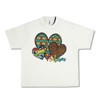 Pistachio autism hearts leopard cowhide Urban Heavy Tee - Artiststas