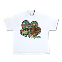 White autism hearts leopard cowhide Urban Heavy Tee - Artiststas