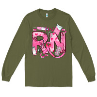 Army Green breast cancer rn registered nurse Long Sleeve Tee - JahusDesignShop