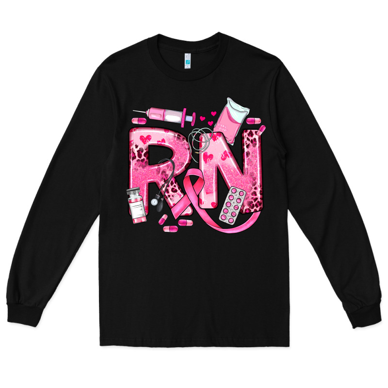 Breast Cancer Rn Registered Nurse Long Sleeve Tee by JahusDesignShop | Teevron