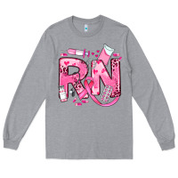 Heather Grey breast cancer rn registered nurse Long Sleeve Tee - JahusDesignShop