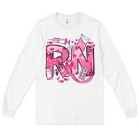 White breast cancer rn registered nurse Long Sleeve Tee - JahusDesignShop