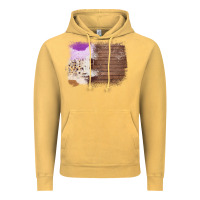 Vintage Mustard Wood Cowhide Pattern Vintage Hoodie - Bettercallsaul