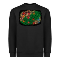 Black green buffalo plaid christmas background Heavyweight Sweatshirt - AdoDesignShop