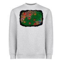 Heather Grey green buffalo plaid christmas background Heavyweight Sweatshirt - AdoDesignShop