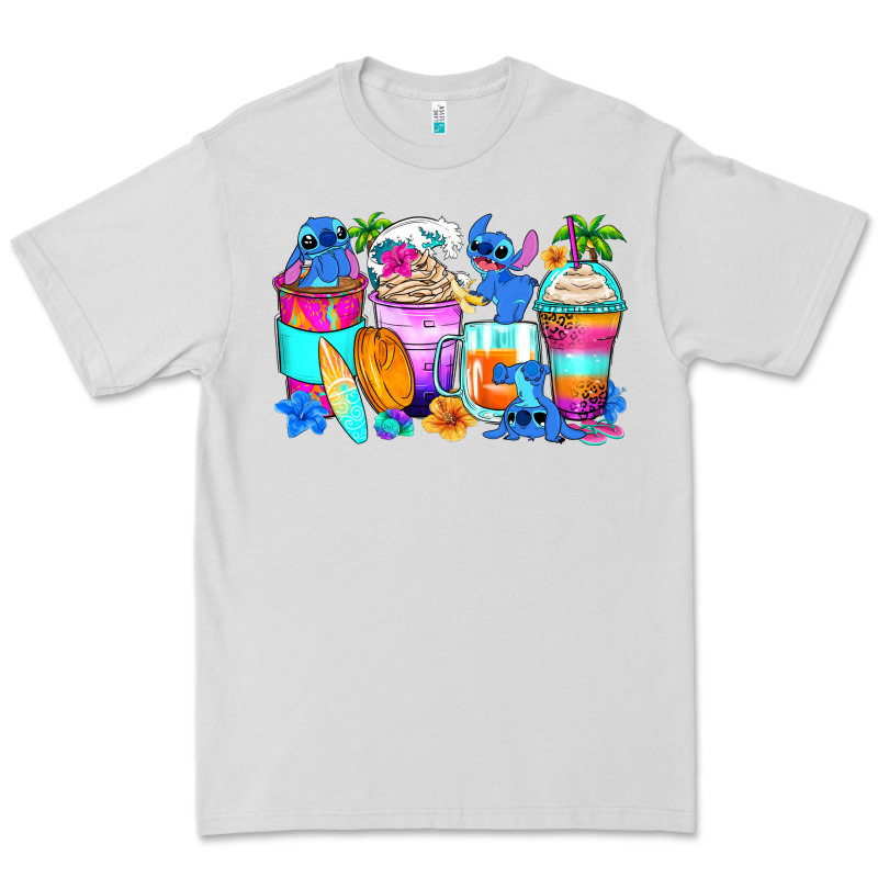 Stitch Summer Coffee Cups Premium Tee by Zillion Design Studio | Teevron