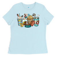Baby Blue english bulldog coffee cups Ladies Tee - Zillion Design Studio