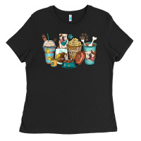 Black english bulldog coffee cups Ladies Tee - Zillion Design Studio
