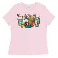 Bubblegum Pink english bulldog coffee cups Ladies Tee - Zillion Design Studio