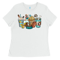 White english bulldog coffee cups Ladies Tee - Zillion Design Studio