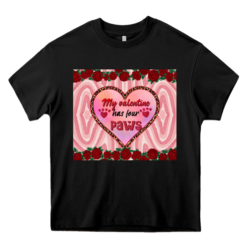 My Valentine Has Four Paws Heavy Core Tee by RanaPortraitStore | Teevron