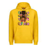 Lemon Afro Messy Bun Cat Mom Premium Hoodie - texasbilliewilder