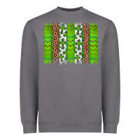 Storm Western St. Patrick's Shamrock Cross Leopard Brushstroke Heavyweight Sweatshirt - Artiststas