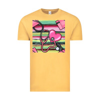 Vintage Mustard Nurse Stethoscope Seamless Pattern Vintage Tee - BundleAndBundleShop
