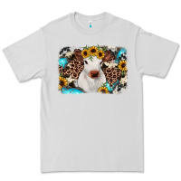 Dove Grey cowhide leopard calf Premium Tee - RanaPortraitStore