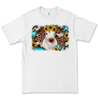 White cowhide leopard calf Premium Tee - RanaPortraitStore