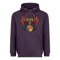 Plum angel wings softball Heavyweight Hoodie - Jasminsmagicworld