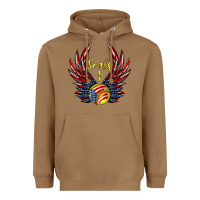 Toasted Coconut angel wings softball Heavyweight Hoodie - Jasminsmagicworld
