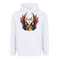 White angel wings softball Heavyweight Hoodie - Jasminsmagicworld