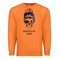 Carrot American Stars, American Flag Patterned Mom Skull Premium Sweatshirt - Bettercallsaul