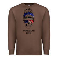 Chestnut American Stars, American Flag Patterned Mom Skull Premium Sweatshirt - Bettercallsaul