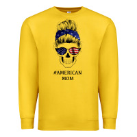 Lemon American Stars, American Flag Patterned Mom Skull Premium Sweatshirt - Bettercallsaul