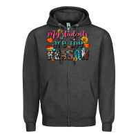 Charcoal Heather my students are the reason Zipper Hoodie - NancyCooperArtShop