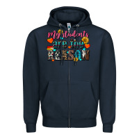 Navy my students are the reason Zipper Hoodie - NancyCooperArtShop