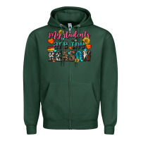 Sports Green my students are the reason Zipper Hoodie - NancyCooperArtShop