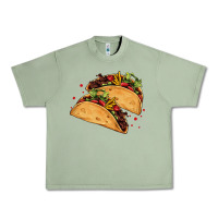 Oil Green mexican taco's Urban Heavy Tee - AdoDesignShop