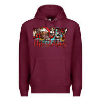 Burgundy mooey christmas sunflower Premium Hoodie - JahusDesignShop