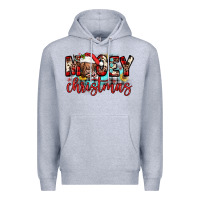 Heather Grey mooey christmas sunflower Premium Hoodie - JahusDesignShop