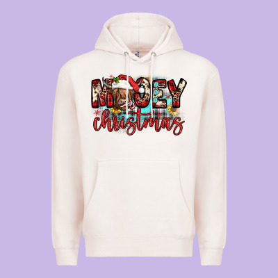 Mooey Christmas Sunflower Premium Hoodie Designed By Jahusdesignshop